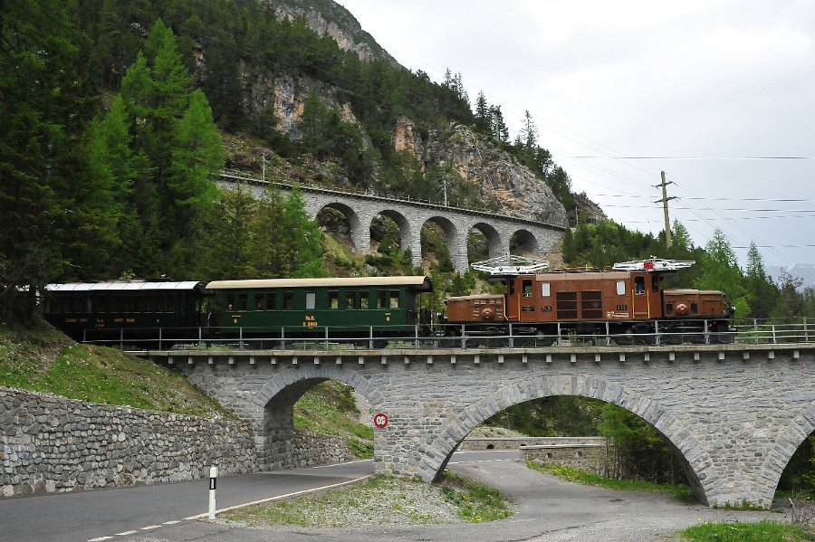 2019.06.11 RhB Ge 6-6 I 414 Albulabahn Krokodil Bahnfest Bergün (25)